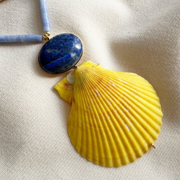 Jennifer Behr "Makana Necklace" in "Blue Calcedony" - Picture 7 of 8